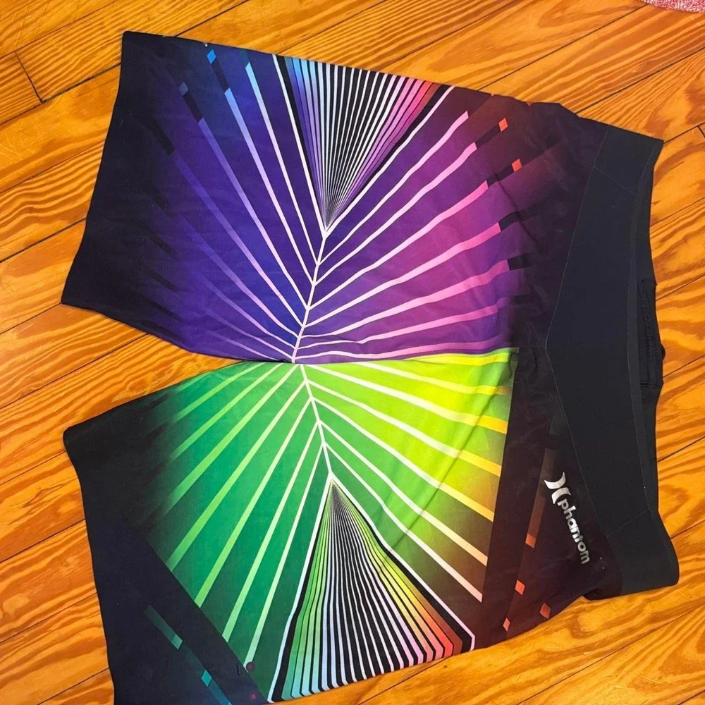 Hurley Phantom Mens Board Shorts Size 32 Multicolor Geometric MB04P6040 Black